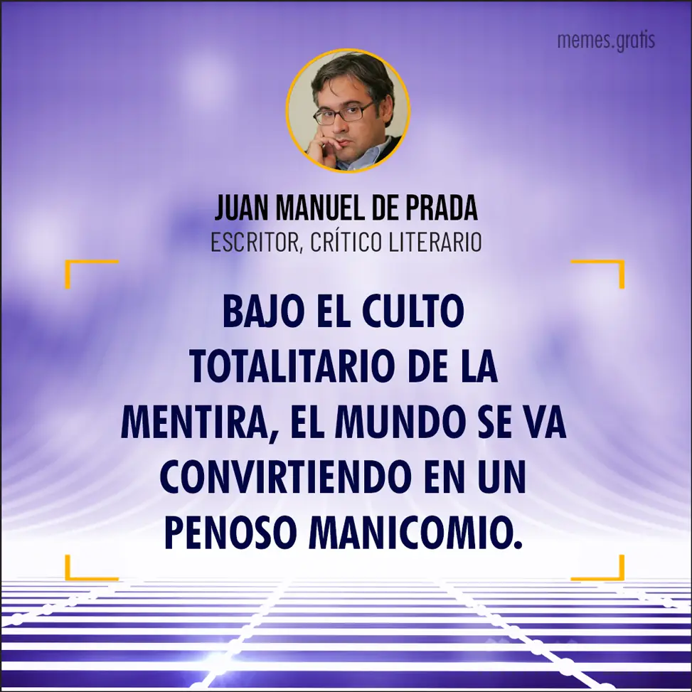 Juan Manuel de Prada (1970) es un escritor, crítico literario y articulista español